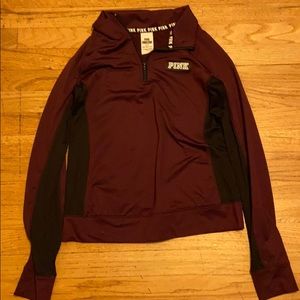 PINK maroon quarter zip jacket